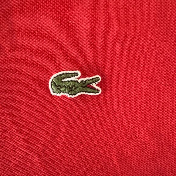 Lacoste Vintage Early 2000's Men's Alligator Polo Shirt Size 7 US 2XL Red Orange - Picture 2 of 9